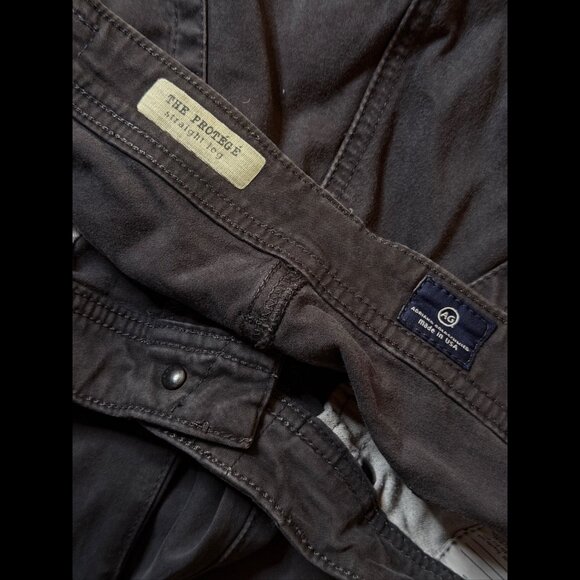 AG Adriano Goldshmied Chino Pants 33 x 34 Gray Men’s The Protege Straight Leg - Picture 7 of 8